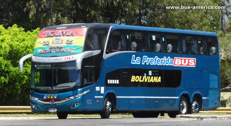 Scania K 410 B - Marcopolo G7 Paradiso 1800 DD (para Bolivia) - La Preferida Bus
4401 KCA
[url=https://bus-america.com/galeria/displayimage.php?pid=59971]https://bus-america.com/galeria/displayimage.php?pid=59971[/url]
[url=https://bus-america.com/galeria/displayimage.php?pid=59972]https://bus-america.com/galeria/displayimage.php?pid=59972[/url]
[url=https://bus-america.com/galeria/displayimage.php?pid=59973]https://bus-america.com/galeria/displayimage.php?pid=59973[/url]

La Preferida Bus, unidad 4022
