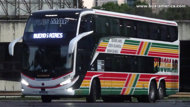 Scania K 440 B - Marcopolo G8 Paradiso 1800 DD (en Argentina) - Plusmar
AF 705 YH

Plusmar, interno 9029
