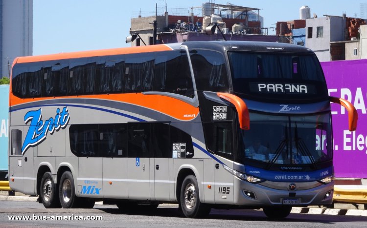Scania K 450 B - Marcopolo New G7 Paradiso 1800 DD (en Argentina) - Zenit
AH 938 XK

Zenit, interno 1195
