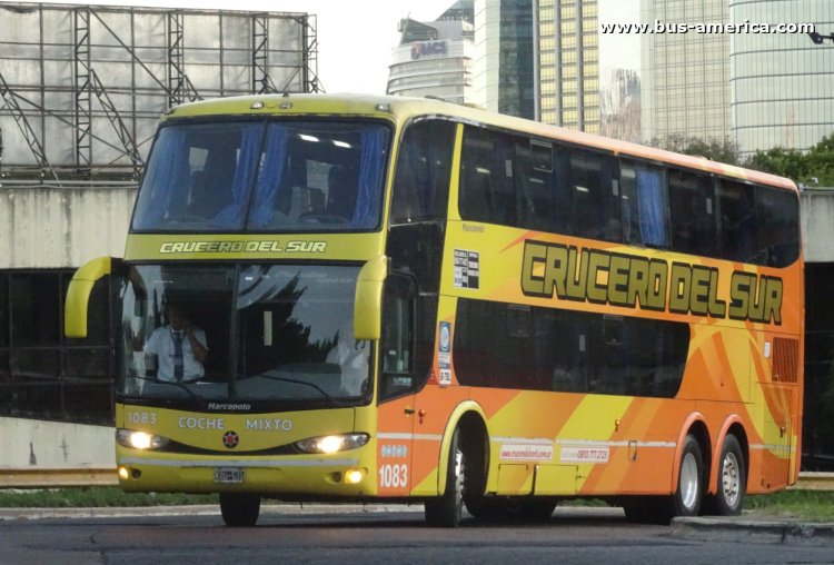 Volvo B12R - Marcopolo Paradiso G6 1800 DD (en Argentina) - Crucero Del Sur , Turismo Parque
KQU 531
[url=https://bus-america.com/galeria/displayimage.php?pid=65541]https://bus-america.com/galeria/displayimage.php?pid=65541[/url]

Crucero Del Sur, interno 1083
