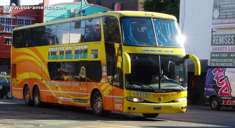 Volvo B12R - Marcopolo G6 Paradiso 1800 DD (en Argentina) - Crucero del Norte
KGX 415

Crucero del Norte, interno 1103
