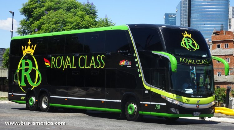 Volvo B430R - Marcopolo G7 Paradiso 1800 DD (para Bolivia) - Royal Class
4712 HPT
[url=https://bus-america.com/galeria/displayimage.php?pid=60542]https://bus-america.com/galeria/displayimage.php?pid=60542[/url]
[url=https://bus-america.com/galeria/displayimage.php?pid=60544]https://bus-america.com/galeria/displayimage.php?pid=60544[/url]
[url=https://bus-america.com/galeria/displayimage.php?pid=60545]https://bus-america.com/galeria/displayimage.php?pid=60545[/url]

Royal Class, interno 730

