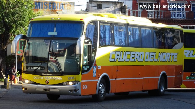 Volvo B9R - Marcopolo G6 Paradiso 1200 (en Argentina) - Crucero del Norte
JET 367

Crucero del Norte, interno 206
