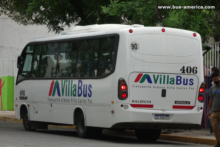 Agrale MA 8.5 - Saldivia Aries 305 - Villa Bus
AA 765 CT
[url=https://bus-america.com/galeria/displayimage.php?pid=54979]https://bus-america.com/galeria/displayimage.php?pid=54979[/url]

Línea E9 (Villa Carlos Paz), interno 406 [desde octubre 2020]
Ex Car Cor (Prov. Córdoba) [2016-2020]
