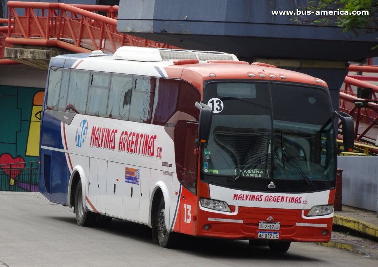 Agrale MT 17.0 - Saldivia Aries 365 GT - Malvinas Argentinas
AB 897 LC

Malvinas Argentinas (Prov. Córdoba), patente provincial 2317, interno 13
