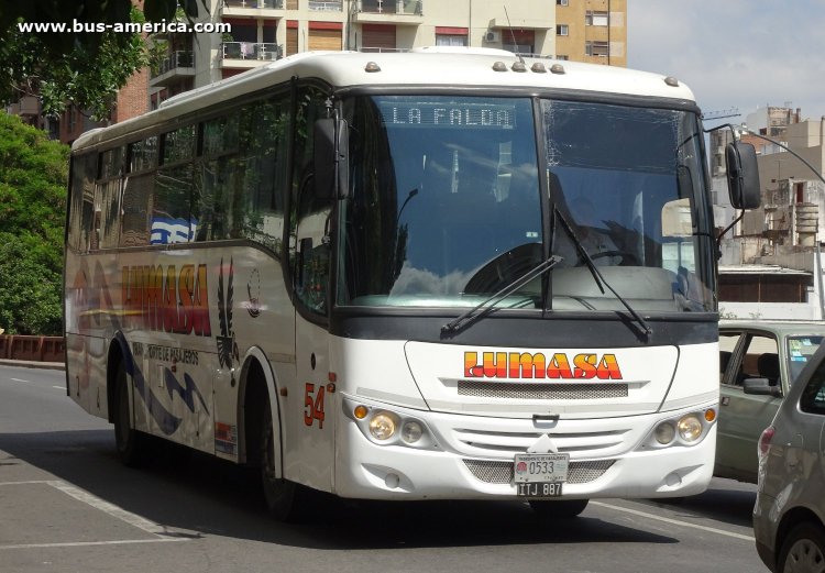 Mercedes-Benz OF 1418 - Saldivia Aries 2 325 - Lumasa
ITJ 887
[url=https://bus-america.com/galeria/displayimage.php?pid=59757]https://bus-america.com/galeria/displayimage.php?pid=59757[/url]

Lumasa (Prov. Córdoba), interno 54, patente provincial 0533
