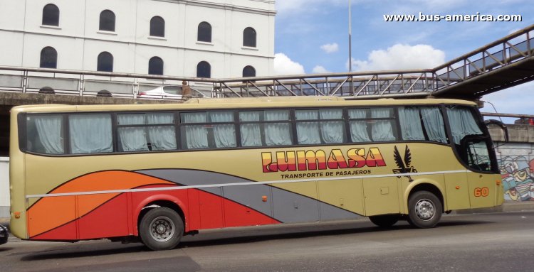 Scania K 310 - Saldivia Aries 2 365 - Lumasa
JBV 365
[url=https://bus-america.com/galeria/displayimage.php?pid=59699]https://bus-america.com/galeria/displayimage.php?pid=59699[/url]

Lumasa (Prov. Córdoba), interno 60, patente provincial ¿1045?
