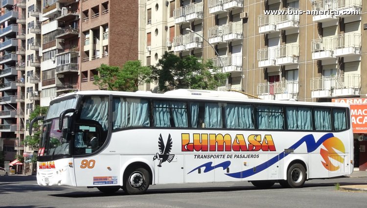 Scania K 310 B - Saldivia Aries 2 365 - Lumasa
NYW 717
[url=https://bus-america.com/galeria/displayimage.php?pid=59702]https://bus-america.com/galeria/displayimage.php?pid=59702[/url]

Lumasa (Prov. Córdoba), interno 90, patente provincial 1627
