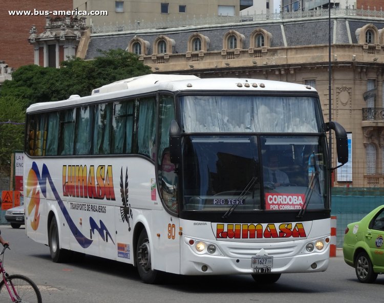 Scania K 310 B - Saldivia Aries 2 365 - Lumasa
NYW 717
[url=https://bus-america.com/galeria/displayimage.php?pid=59701]https://bus-america.com/galeria/displayimage.php?pid=59701[/url]

Lumasa (Prov. Córdoba), interno 90, patente provincial 1627
