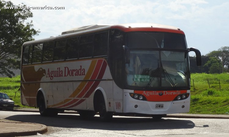 Scania K 124 IB - Sudamericanas F-50 350 - Aguila Dorada
FHZ 477

Aguila Dorada (Prov. Misiones), interno 109
