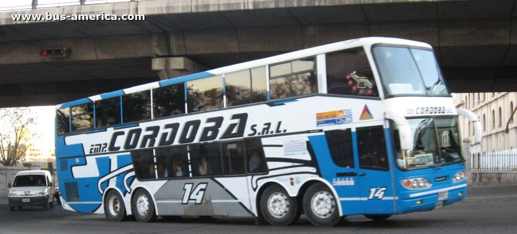 Mercedes-Benz O 400 RSD - Eurobus Max Cielo - Emp.Córdoba
¿DET 217? ¿DET 216? ¿DEA 905?

Córdoba (Prov. Córdoba), interno 14
