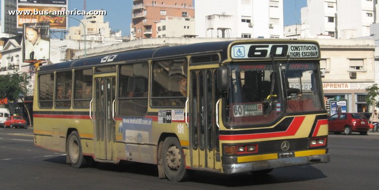 Mercedes-Benz OH 1621 L - Eivar 14-98 - MONSA
¿CEY 961?

Línea 60 (Buenos Aires), interno 191
