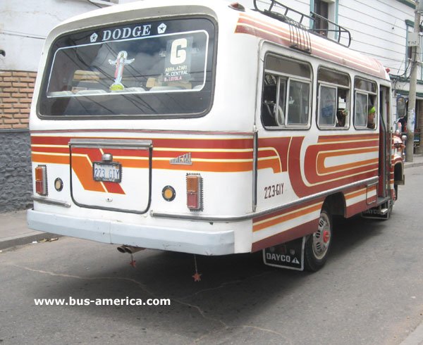 Dodge - Inmetal - Sindicatos de Micros de Sucre, línea G
223GIY
