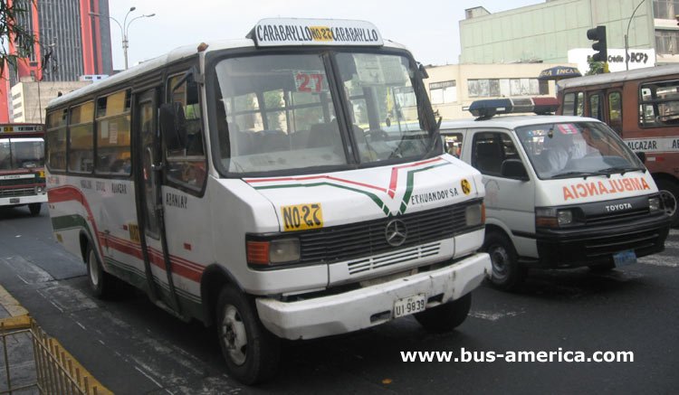 Mercedes-Benz LO - Metalpar Pucará (en Perú) - ET.HUANDOY SA
UI-9839

Ruta NO-27 (Lima), unidad 62
