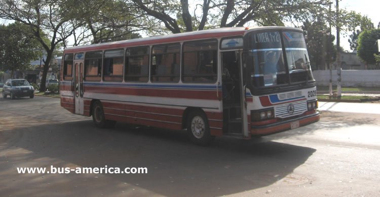 Mercedes-Benz OF - Alcar (en Paraguay) - Ciudad de Encarnación
Líneas 1 & 2 (Encarnación), interno 2029
