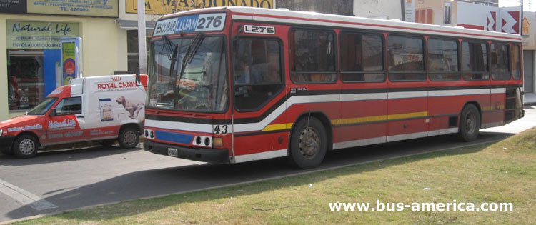 Mercedes-Benz OH 1621 L - Marcopolo Torino GV - La Isleña
Línea 276 (Buenos Aires), interno 43
