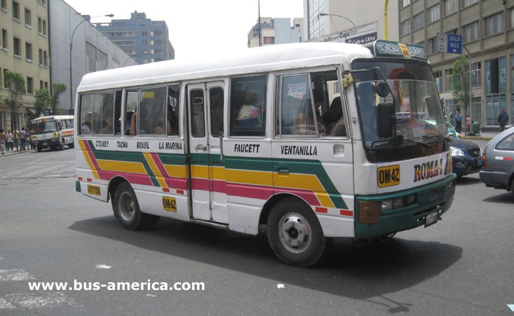 Nissan Civilian (en Perú) - ROMA I
UO7198
(esta línea no está en el listado oficial, será que desaparecio o pertenece a otra jurisdicción)
