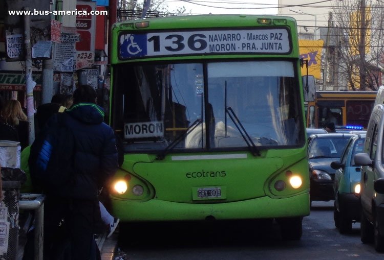 TATSA Puma D.12 - Ecotrans
GRY808

Tal vez lo último de Ecotrans.
Un 136 en servicio de la 322, con salidas desde Morón unicamente el viernes pasado
