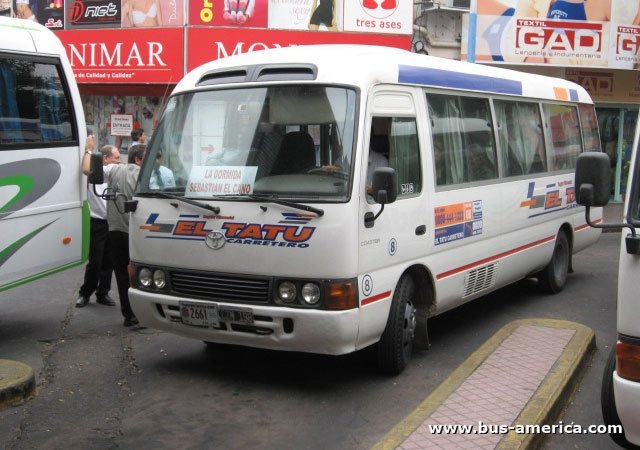 Toyota Coaster (en Argentina) - El Tatu
CZM198

El Tatú (Prov. Cordoba), interno 8, patente provincial 2661
