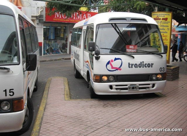 Toyota Coaster (en Argentina) - Tradicor
CUF128

Tradicor (Prov. Córdoba), interno 03
