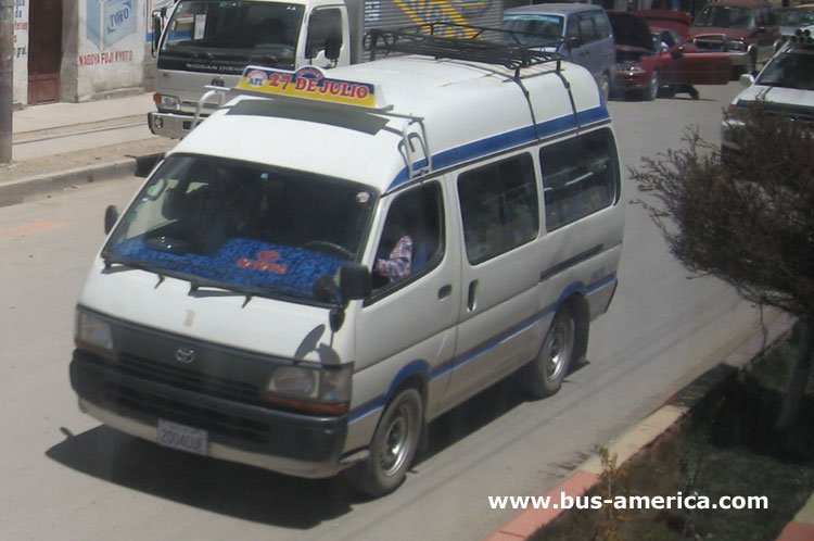 Toyota Hiace (en Bolivia) - 27 de Julio
2001OUE
