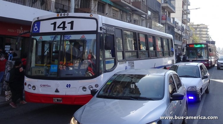 Agrale MT 15.0 LE - Todo Bus Pompeya II - Mayo
[url=https://bus-america.com/galeria/displayimage.php?pid=49465]https://bus-america.com/galeria/displayimage.php?pid=49465[/url]

KMM 771 [adelante]
Línea 141 , ex traza parcial de línea 36 (Buenos Aires), interno 49 [agosto 2019 - septiembre 2020]
Ex líneas 112 & 165 (Buenos Aires), interno 175 [junio 2016 - septiembre 2019]
Ex líneas 21 & 108 (Buenos Aires), interno 2239 [noviembre 2011 - mayo 2016] 

AE 334 SA [atrás]
Línea 145 , ex línea 141 (Buenos Aires), interno 506
