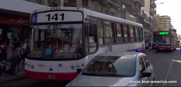 Agrale MT 15.0 LE - Todo Bus Pompeya II - Mayo
[url=https://bus-america.com/galeria/displayimage.php?pid=49466]https://bus-america.com/galeria/displayimage.php?pid=49466[/url]

KMM 771 [adelante]
Línea 141 , ex traza parcial de línea 36 (Buenos Aires), interno 49 [agosto 2019 - septiembre 2020]
Ex líneas 112 & 165 (Buenos Aires), interno 175 [junio 2016 - septiembre 2019]
Ex líneas 21 & 108 (Buenos Aires), interno 2239 [noviembre 2011 - mayo 2016]

AE 334 SA [atrás]
Línea 145 , ex línea 141 (Buenos Aires), interno 506 

