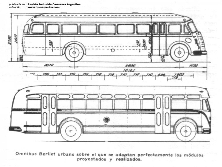 Berliet PCK-8 - T.B.A. - T.B.A
Plano de      : Transportes de Buenos Aires
Publicado en : Revista Industria Carrocera Argentina
