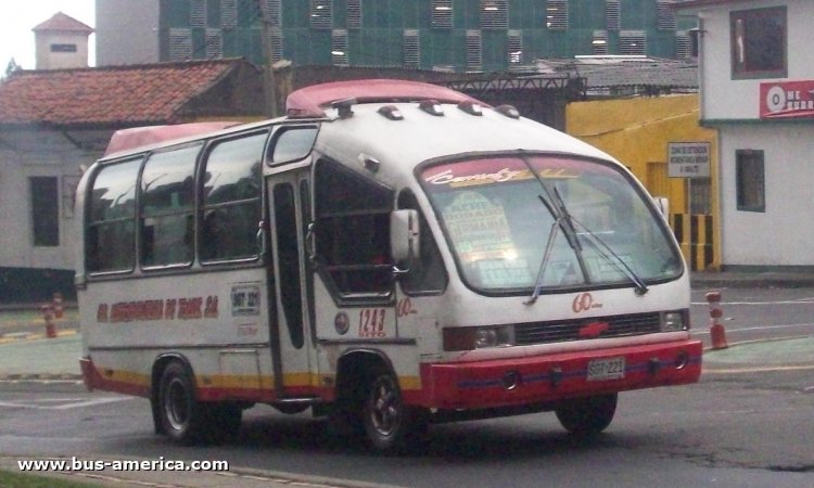 Chevrolet - Indubo - Cía. Metropolitana
SGT 221
[url=https://bus-america.com/galeria/displayimage.php?pid=50459]https://bus-america.com/galeria/displayimage.php?pid=50459[/url]

Cía. Metropolitana (Bogotá), unidad 1243
