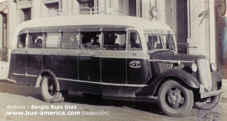 Chevrolet - Vaccaro - Interprovincial Rosarina
Concesión Provincial 7 (Prov.Santa Fe), interno 11

Fotografía : (seguramente para) Empresa Interprovincial Rosarina de Transportes
Archivo : Sergio Ruiz Díaz
Reproducción : Anibal T.
