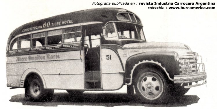 Chevrolet - F.A.C. - Micro Omnibus Norte
Fotografía : carrocerías F.A.C.
Publicada en : revista Industria Carrocera Argentina
