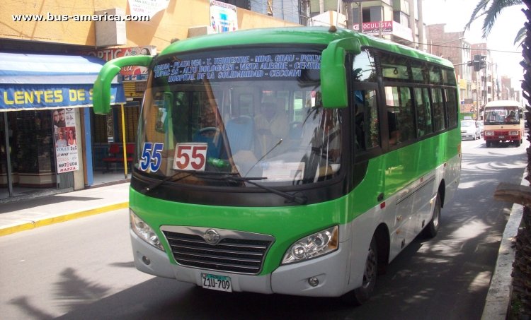 Dong Feng Wings City Bus 777 (en Perú) - Jorge Basadre Grohmann
Z1U-709

Ruta 55 (Tacna)
