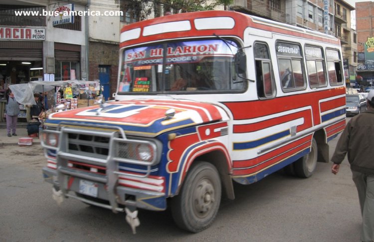 Dodge D - Sindicato Ciudad de Cochabamba
¿481VOL?
