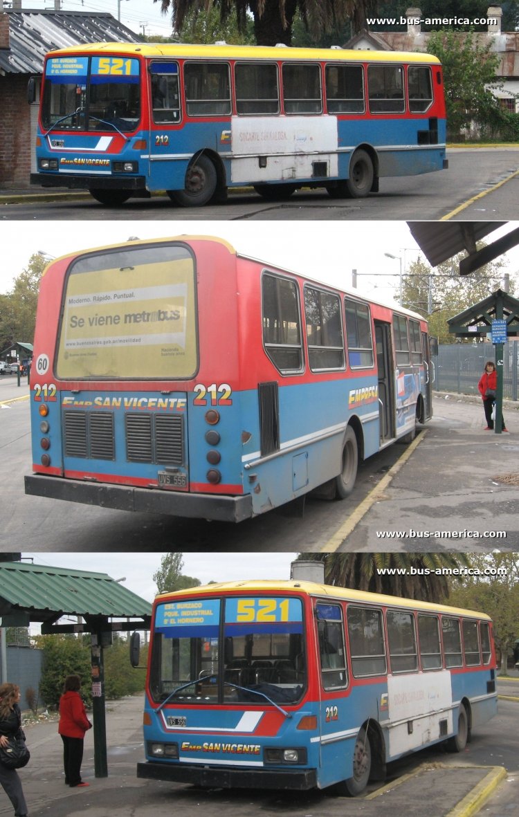 El Detalle OA 101 - Ottaviano - Emp. San Vicente
UVS556 - antes B.2402655

Línea 521 (Pdo. Atte. Brown), interno 212
