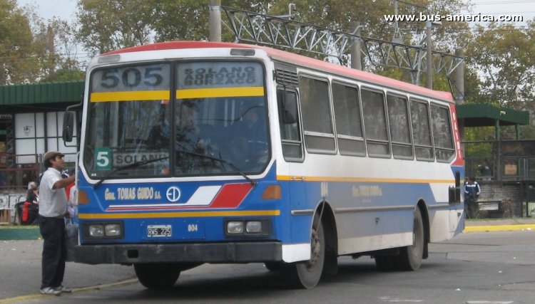 El Detalle OA 101 D-2350 - Gral. Tomás Guido
RWS225 - antes B.2716552

Línea 505 (Pdo. Atte. Brown), interno 804
ex Expreso Caraza (Buenos Aires)
