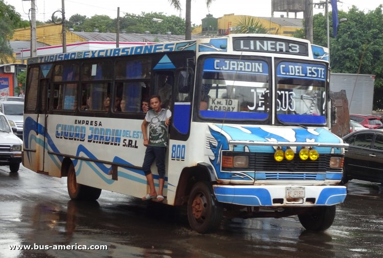 Mercedes-Benz L - Cdad. Jardín del Este
AFJ 187

Línea 3 (Cdad. del Este), unidad 800
