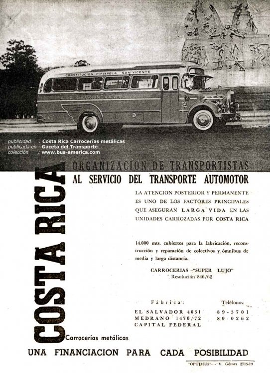 Mercedes-Benz L 312 - Costa Rica - San Vicente
[url=https://bus-america.com/galeria/displayimage.php?pid=60494]https://bus-america.com/galeria/displayimage.php?pid=60494[/url]

Línea 109 (Buenos Aires), interno 86

Publicidad de : Costa Rica Carrocerías Metálicas
Publicada en : Gaceta del Transporte
