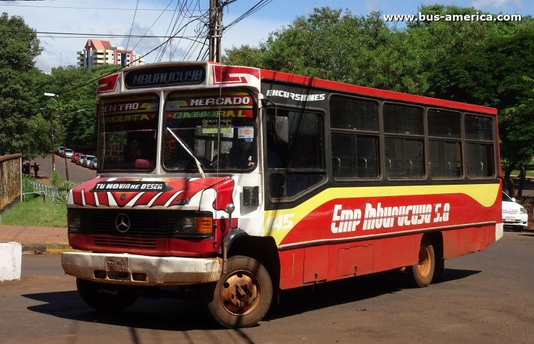 Mercedes-Benz L 711 - Mburucuya
BBR147
[url=http://galeria.bus-america.com/displayimage.php?pid=45782]http://galeria.bus-america.com/displayimage.php?pid=45782[/url]

Línea 6 (Ciudad del Este), unidad 145
