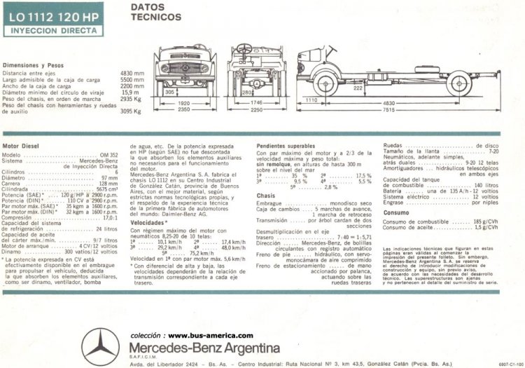 Mercedes-Benz LO 1112
Folleto de Mercedes-Benz LO 1112
