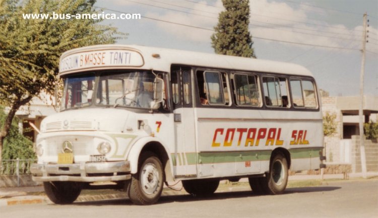 Mercedes-Benz LO 1114 - Alcorta AL - COTAPAL
T.061512
http://galeria.bus-america.com/displayimage.php?pos=-11562

Toda fotografía o información sobre esta empresa es bienvenida pues estamos armando su história.
Contactarse con : 
cotapal@bus-america.com
