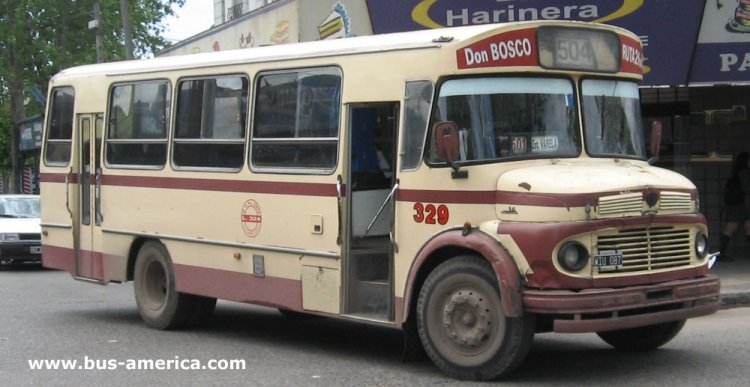 Mercedes-Benz LO 1114 - La Favorita 10-87 - Primera Junta
WIU 087 - ex patente C.1454715

Línea 501 (Pdo.F.Varela), interno 329
