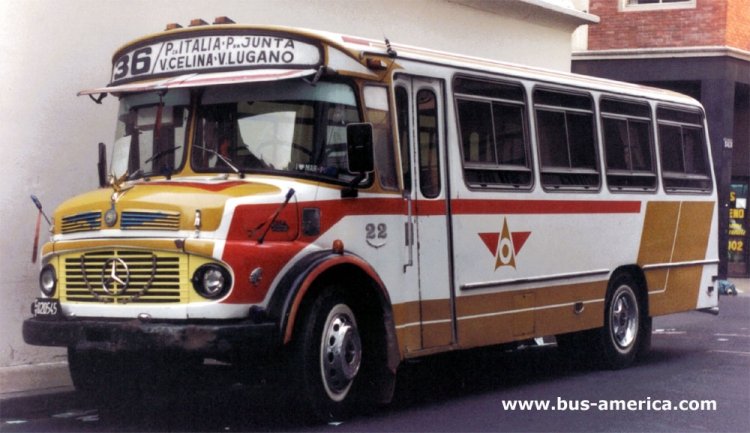 Mercedes-Benz LO 1114 - Ottaviano - Mariano Moreno
C.1020545

Ex línea 36 (Buenos Aires), interno 22, hasta 1993
Ex línea 134 (Buenos Aires), interno 236
