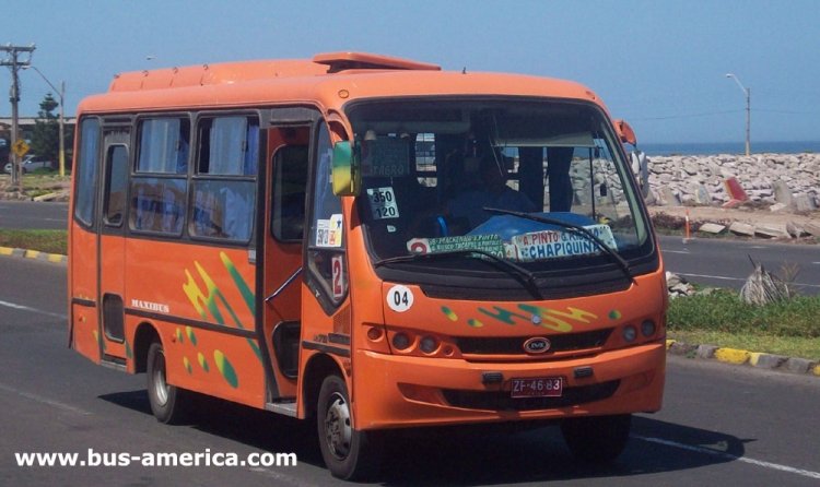 Mercedes-Benz LO 712 - Maxibus Astor (en Chile) - Línea Dos
ZF4683

Línea 2 (Arica), interno 04
