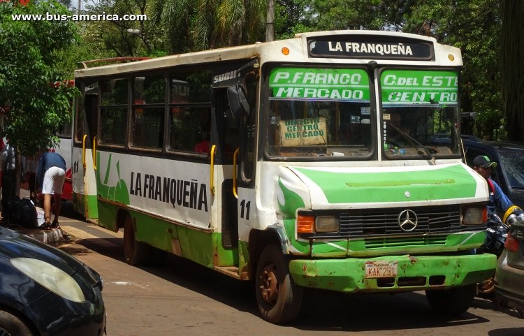 Mercedes-Benz L - Santani - La Franqueña
KAK231

La Franqueña (Ciudad del Este), interno 11



Archivo posteado originalmente en julio de 2019
