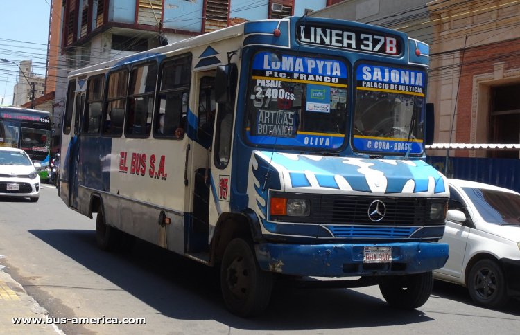 Mercedes-Benz L - San Fernando - El Bus 
BHA 340

Línea 37B (Asunción), unidad 15
