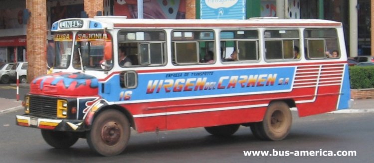 Mercedes-Benz L 1113 - Virgen del Carmen
[url=https://bus-america.com/galeria/displayimage.php?pid=7438]https://bus-america.com/galeria/displayimage.php?pid=7438[/url]

Línea 39 (Asunción), unidad 16
