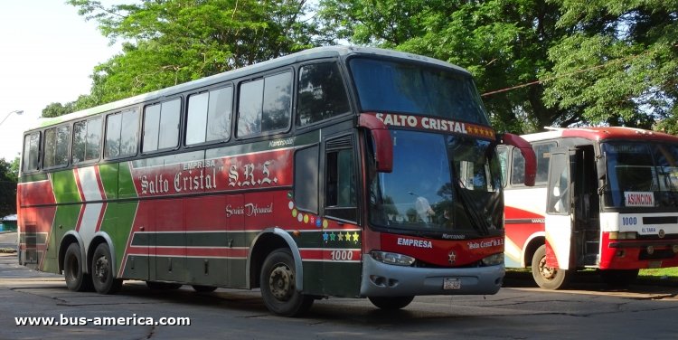 Mercedes-Benz O 371 RSD - Marcopolo GV Paradiso 1450 (en Paraguay) - Salto Cristal
AHE 946
[url=https://bus-america.com/galeria/displayimage.php?pid=50059]https://bus-america.com/galeria/displayimage.php?pid=50059[/url]

Salto Cristal, interno 1000
