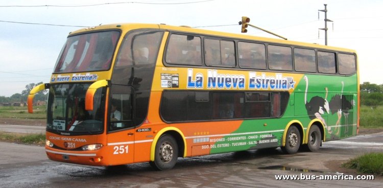 Mercedes-Benz O-400 RSD - Marcopolo Paradiso G6 1800 DD (en Argentina)- La Nueva Estrella
¿ENZ335?

La Nueva Estrella (Crucero del Norte), interno 251
