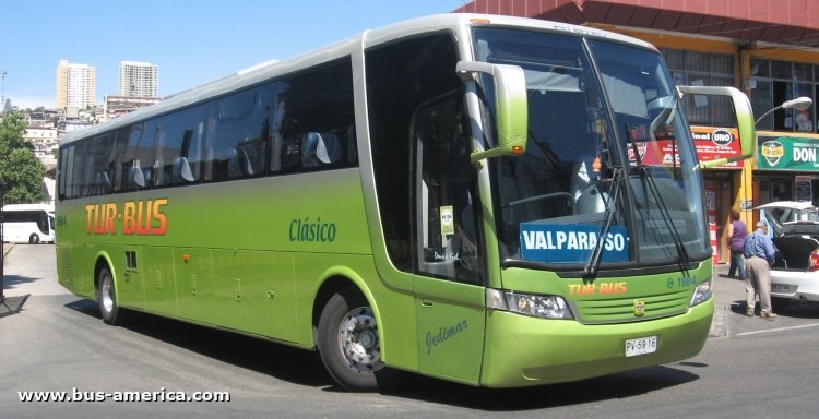Mercedes-Benz O 400 RSE - Busscar Vissta Buss LO (en Chile) - Tur Bus
PV5916

Tur-Bus, unidad 1984
