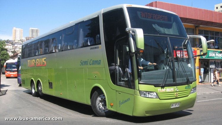 Mercedes-Benz O 500 RS - Busscar Jum Buss 400 (en Chile) - Tur Bus
BKXP35

Tur-Bus, unidad 1082
